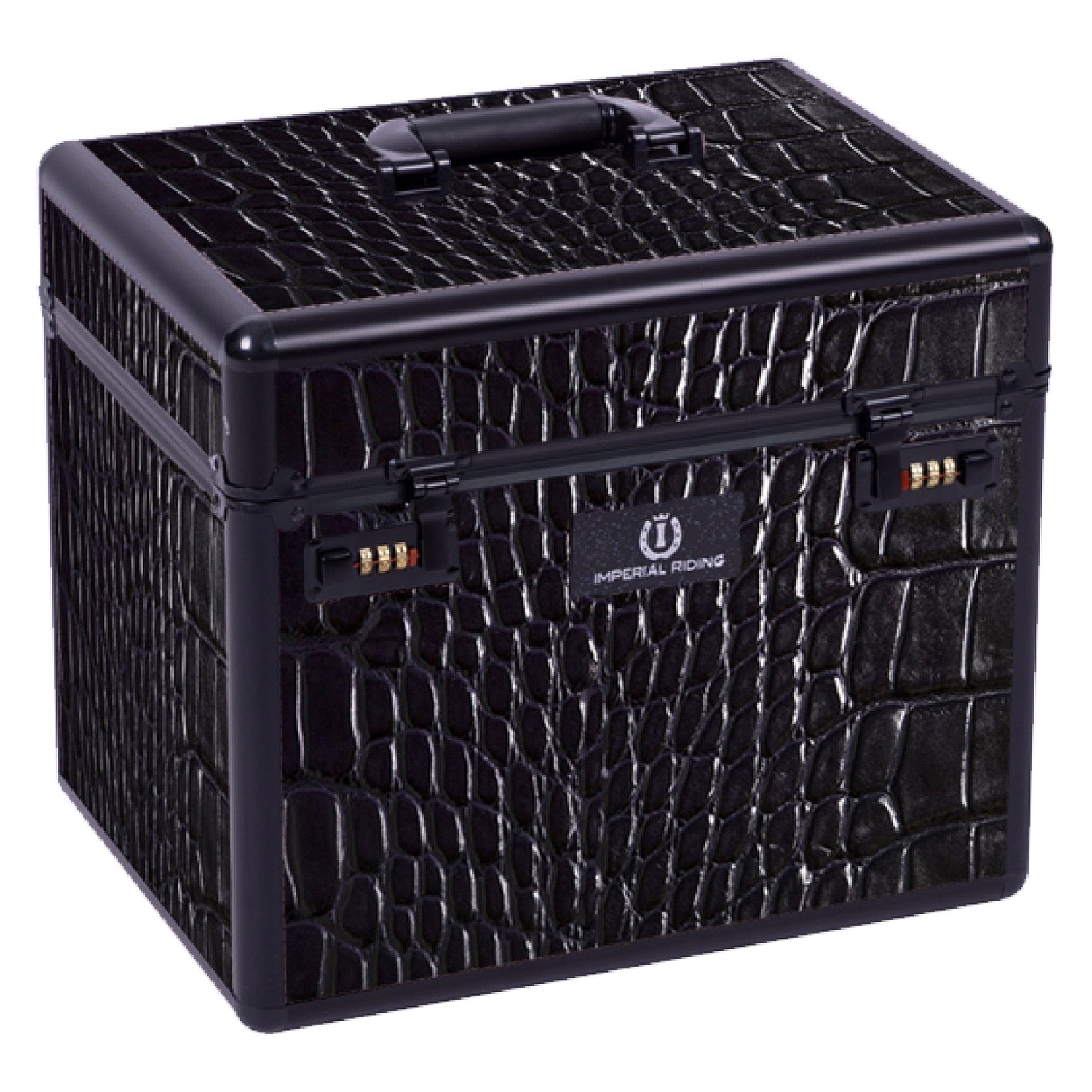 Imperial Riding grooming box IRHShiny black black croco