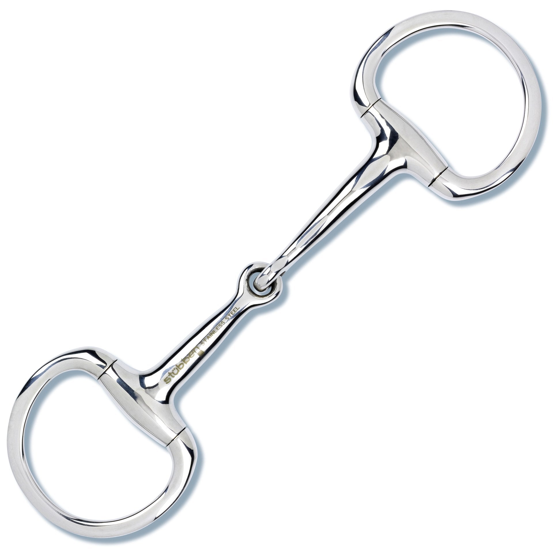 Stübben STEELtec Gebiss 1181 Olivenkopftrense einfach gebrochen mit flachen Ringen