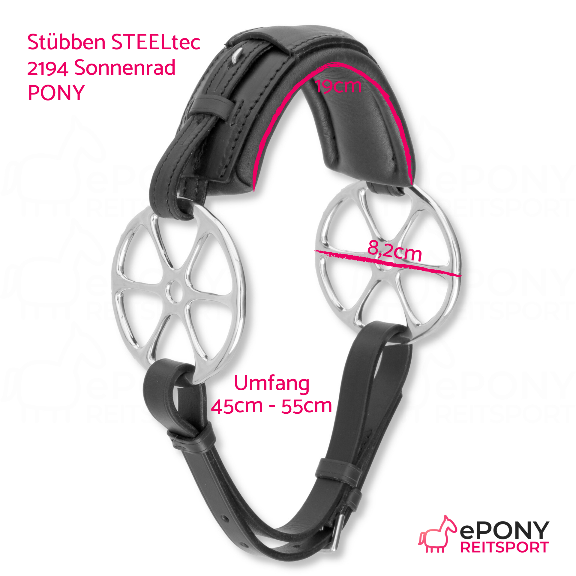 Stübben STEELtec Gebisslose Zäumung 2194 Sonnenrad - Flower Ring