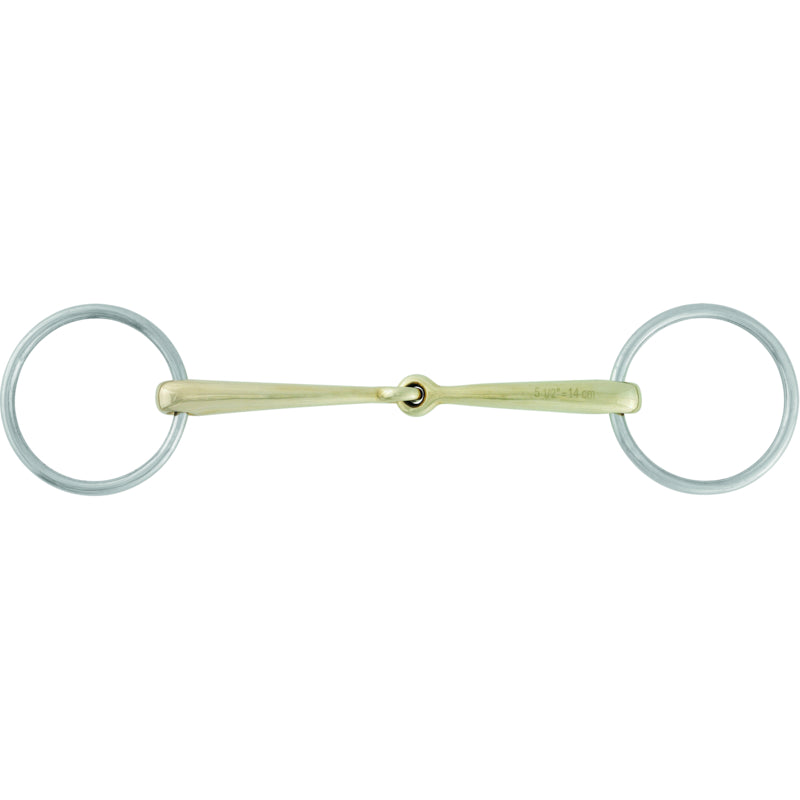 Stübben STEELtec bit 2296 snaffle single jointed Sweet Copper
