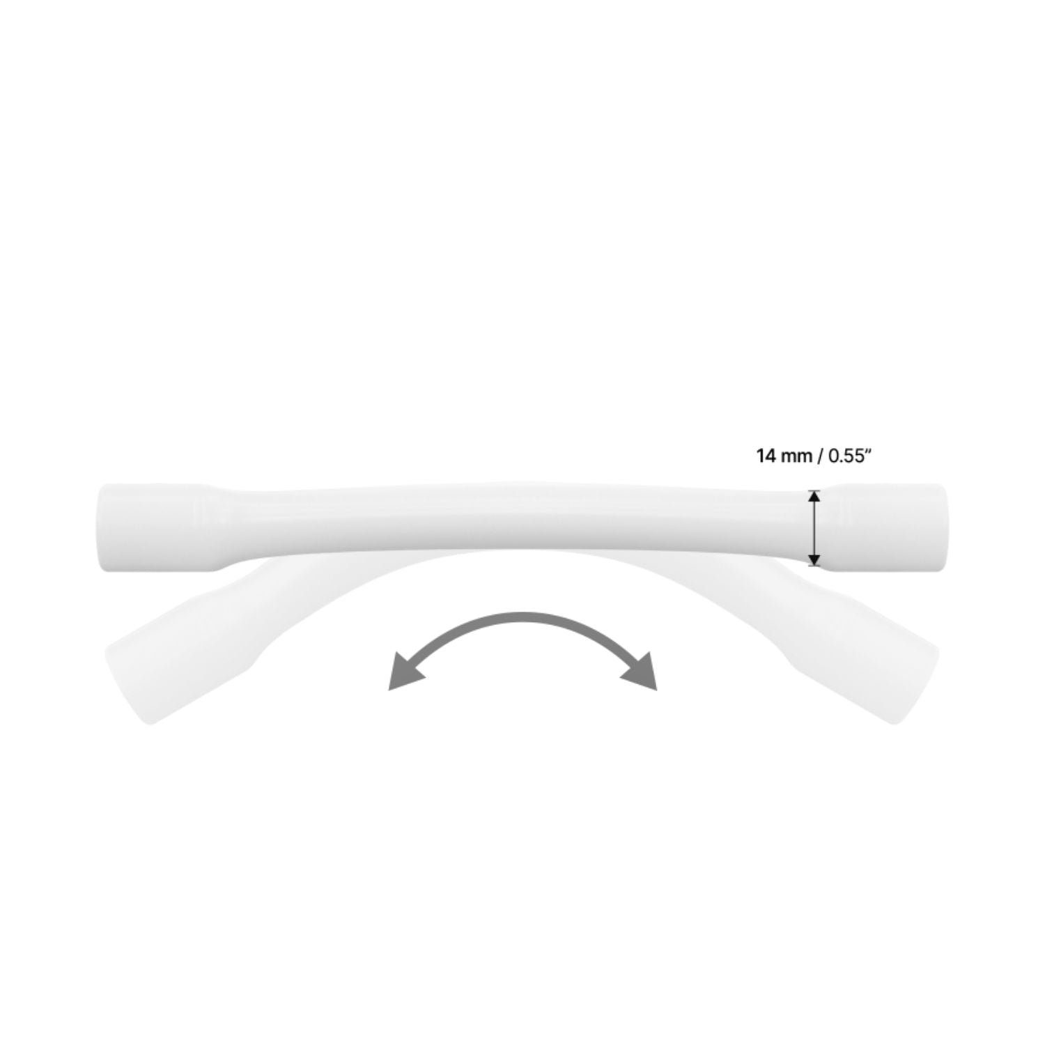 Winderen Gel Bits System Flexi Stangenmundstück Slim weiß