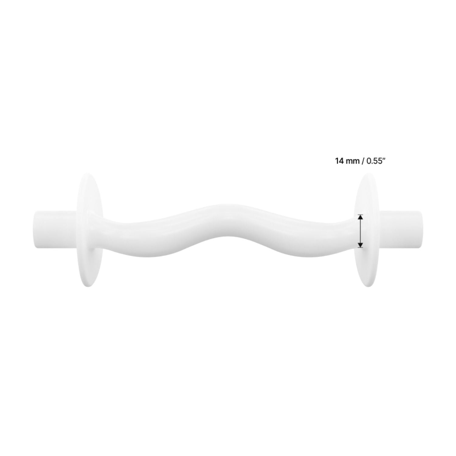 Winderen Gel Bits System Portiertes Stangenmundstück mit Gebissscheiben Slim weiß