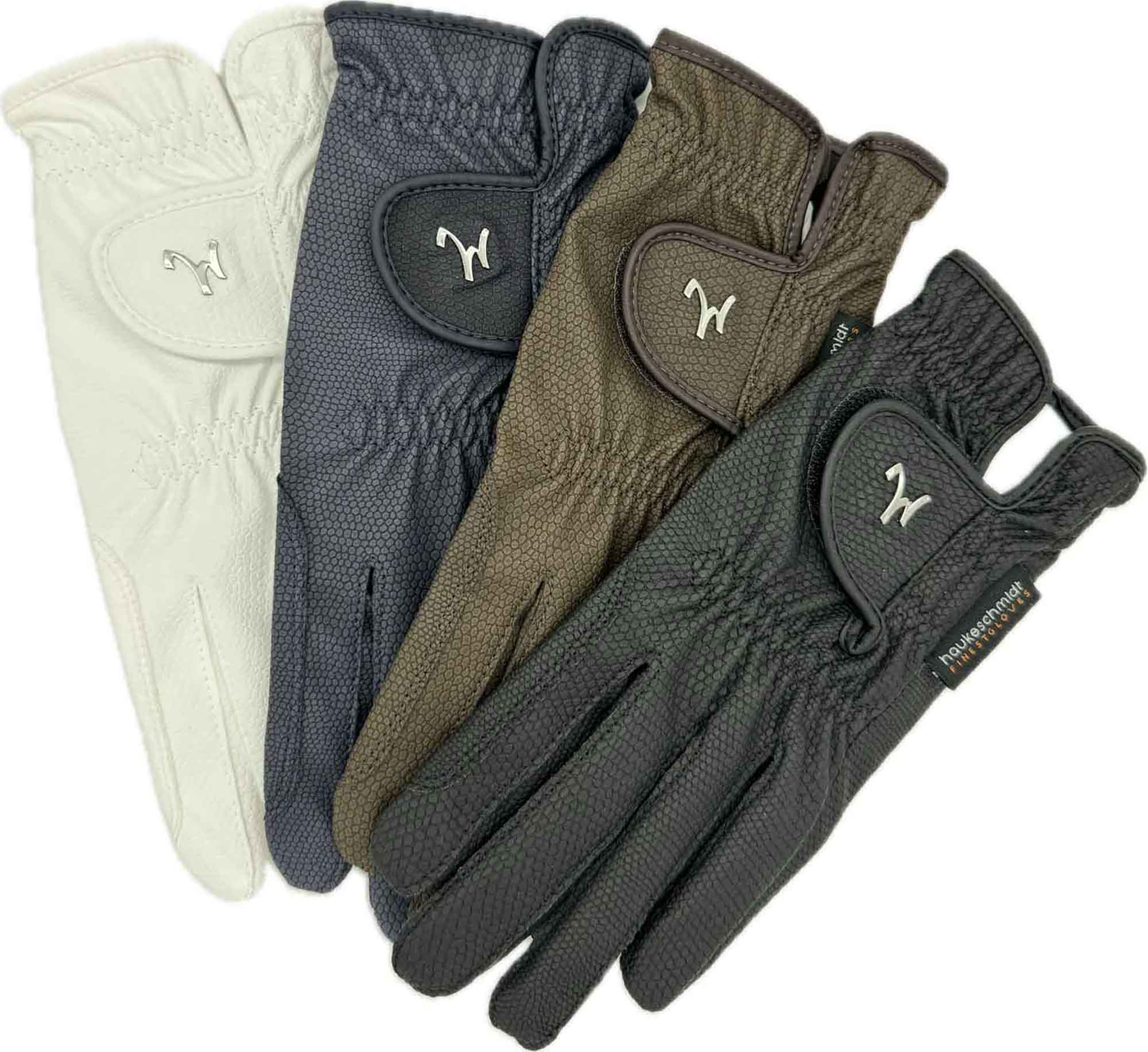 haukeschmidt Reithandschuhe Bella Rose alle Farben (Schwarz, Marine, Mokka, Weiß) von Isabell Werth – perfekter Grip, optimale Passform und leichtes PU-Material für Dressur, Training und Turnier. Maschinenwaschbar bei 30°C, Größen 4,0 bis 11,0, ideal für präzises Reiten, komfortables Tragegefühl und sichere Verbindung zum Pferdemaul.