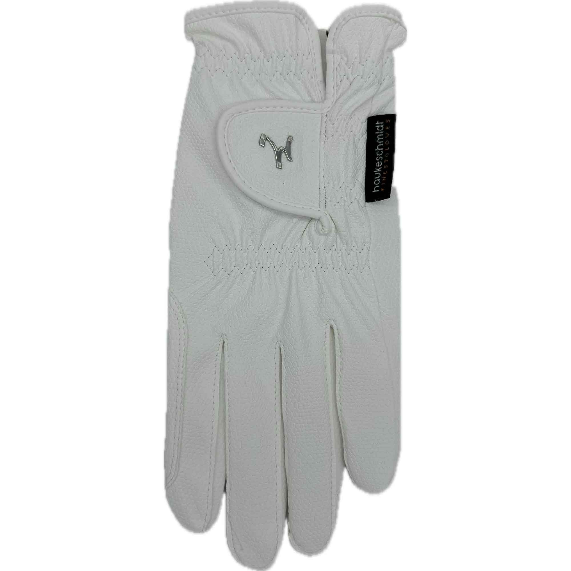 haukeschmidt Reithandschuhe Bella Rose in Weiß von Isabell Werth – maximaler Grip, perfekte Passform, leichtes PU-Material, für Dressur und Turniere. Maschinenwaschbar bei 30°C, Größen 4,0 bis 11,0 für präzises Reiten und komfortables Handgefühl.Ein edler Dressurreithandschuh für das Reiten auf Turnieren, bei Reitabzeichenprüfungen oder anderen Auftritten.