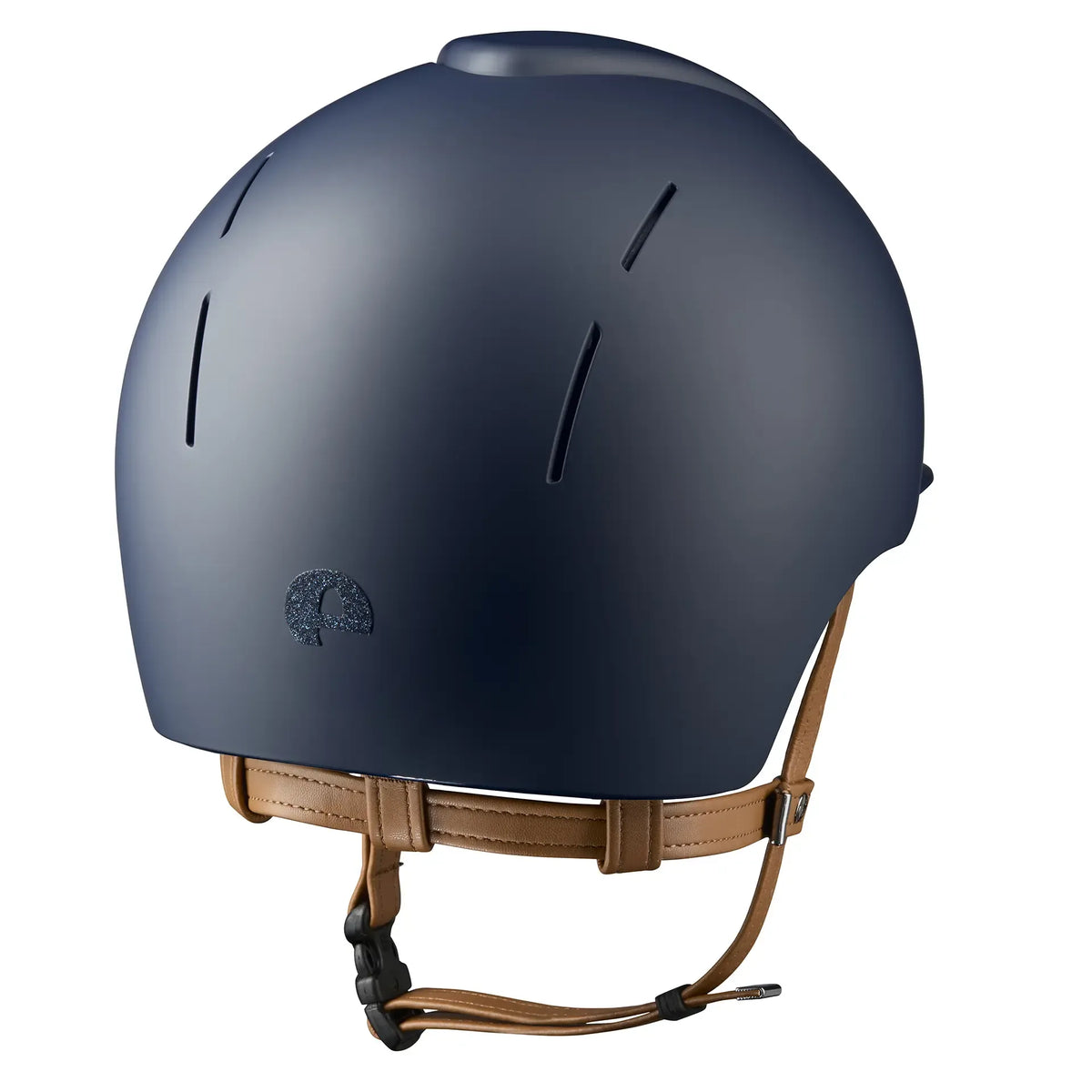 KEP Reithelm Smart Nova Textile Blau, beige Beriemung, Star Glitzer Blau – Rückansicht