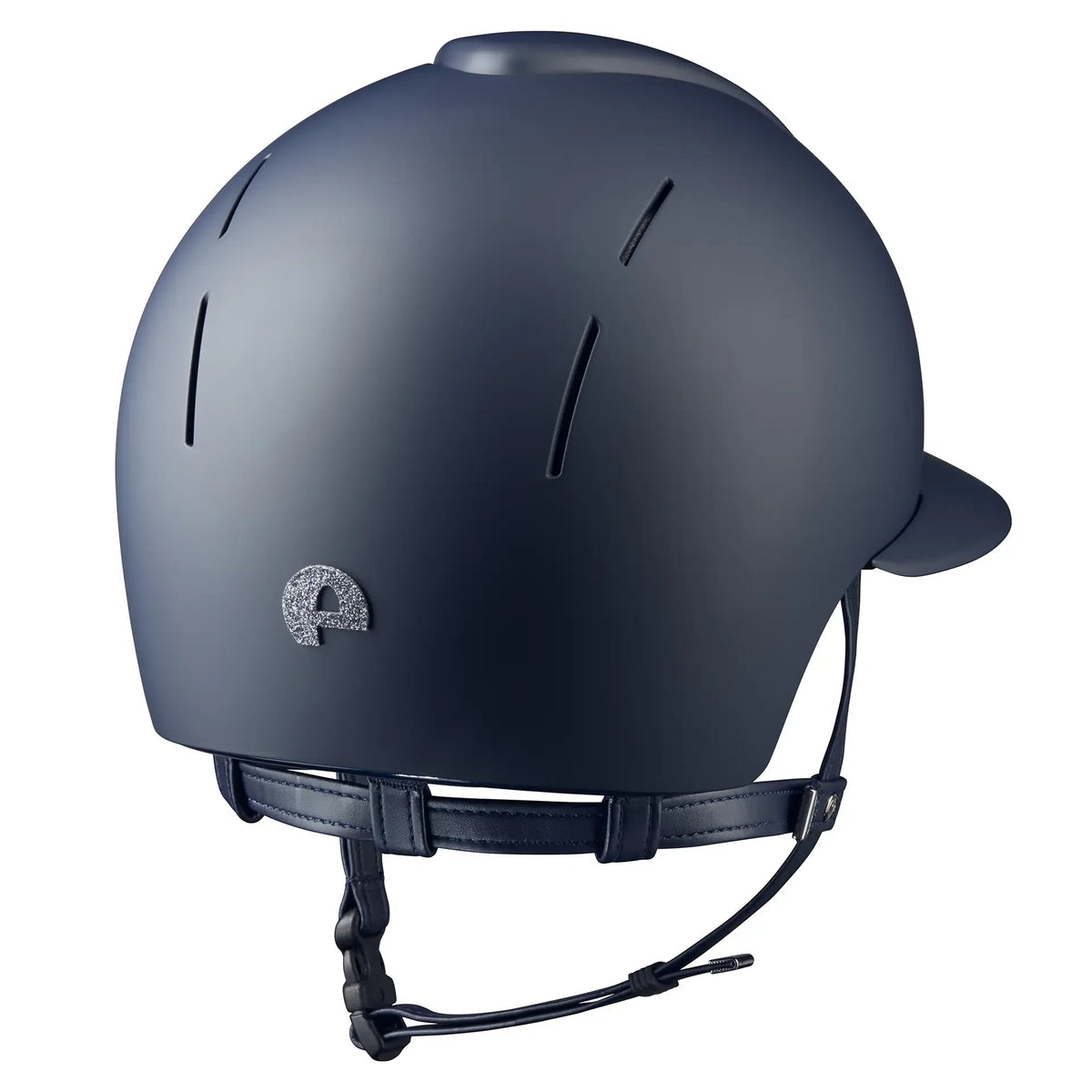 KEP Reithelm Smart Nova Textile Blau, Star Glitzer Silber – Rückansicht