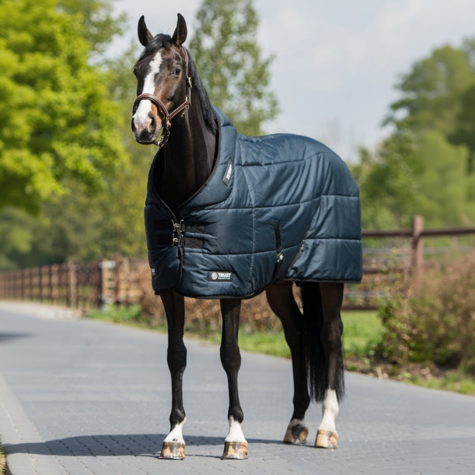 Trust Equestrian Stalldecke Tetris 100 g navy