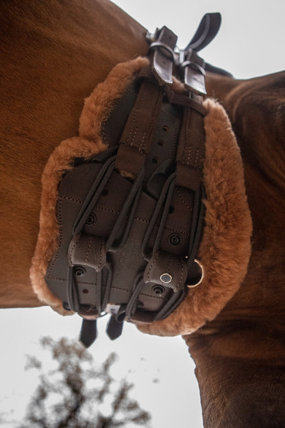 Stübben Equi-Soft® Polster by Mattes für Sattelgurt Lammfell whiskey