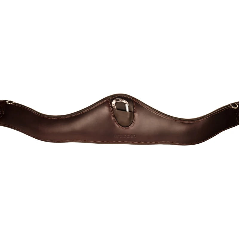 Stübben Leder-Sattelgurt Contour mit beidseitigem Elastikzug ebony