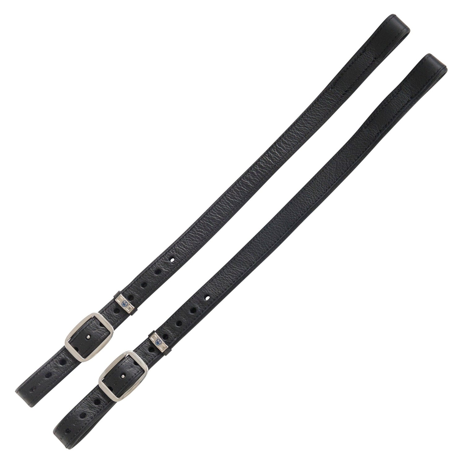 Stübben Mono de Luxe Steigbügelriemen aus hochwertigem Leder mit befestigtem Steigbügel, schnallenfrei im oberen Bereich für mehr Komfort am Oberschenkel und direkten Kontakt zum Pferd bei der Nutzung im Monosattel.