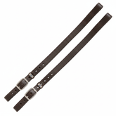 Stübben Mono de Luxe Steigbügelriemen aus hochwertigem Leder mit befestigtem Steigbügel, schnallenfrei im oberen Bereich für mehr Komfort am Oberschenkel und direkten Kontakt zum Pferd bei der Nutzung im Monosattel.