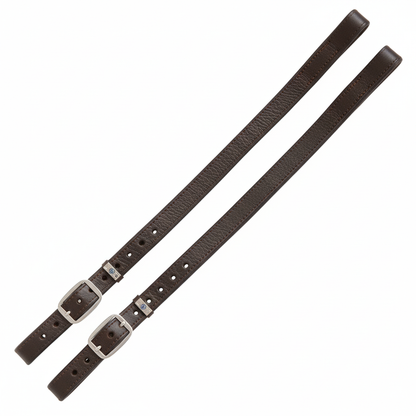 Stübben Mono de Luxe Steigbügelriemen aus hochwertigem Leder mit befestigtem Steigbügel, schnallenfrei im oberen Bereich für mehr Komfort am Oberschenkel und direkten Kontakt zum Pferd bei der Nutzung im Monosattel.