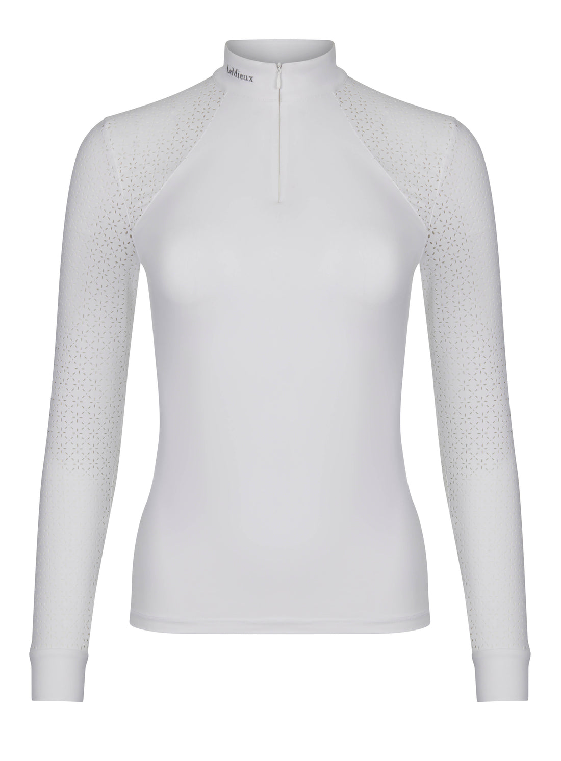 LeMieux Langarm Turniershirt Olivia Show Shirt Long Sleeve white