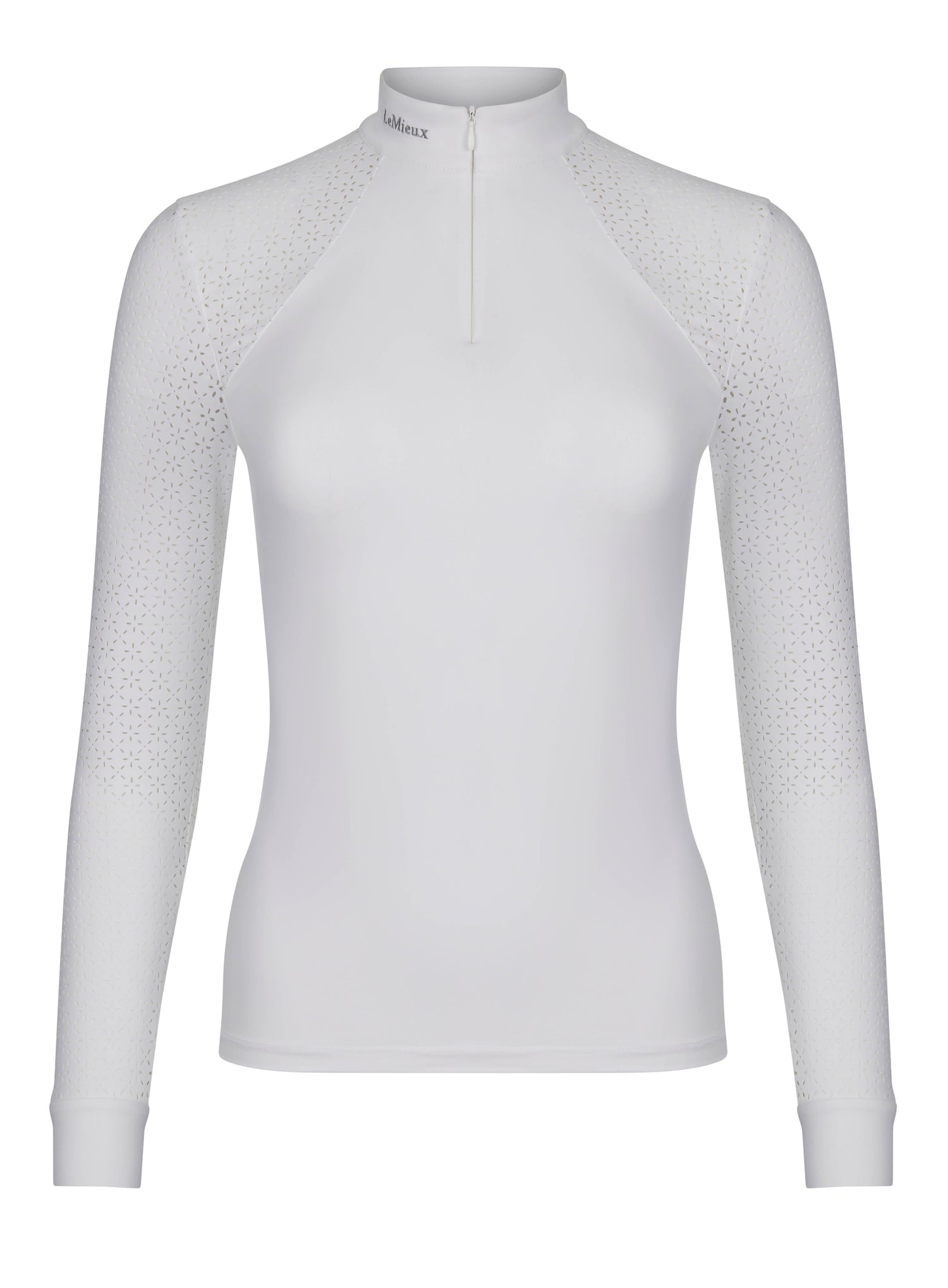 LeMieux Langarm Turniershirt Olivia Show Shirt Long Sleeve white