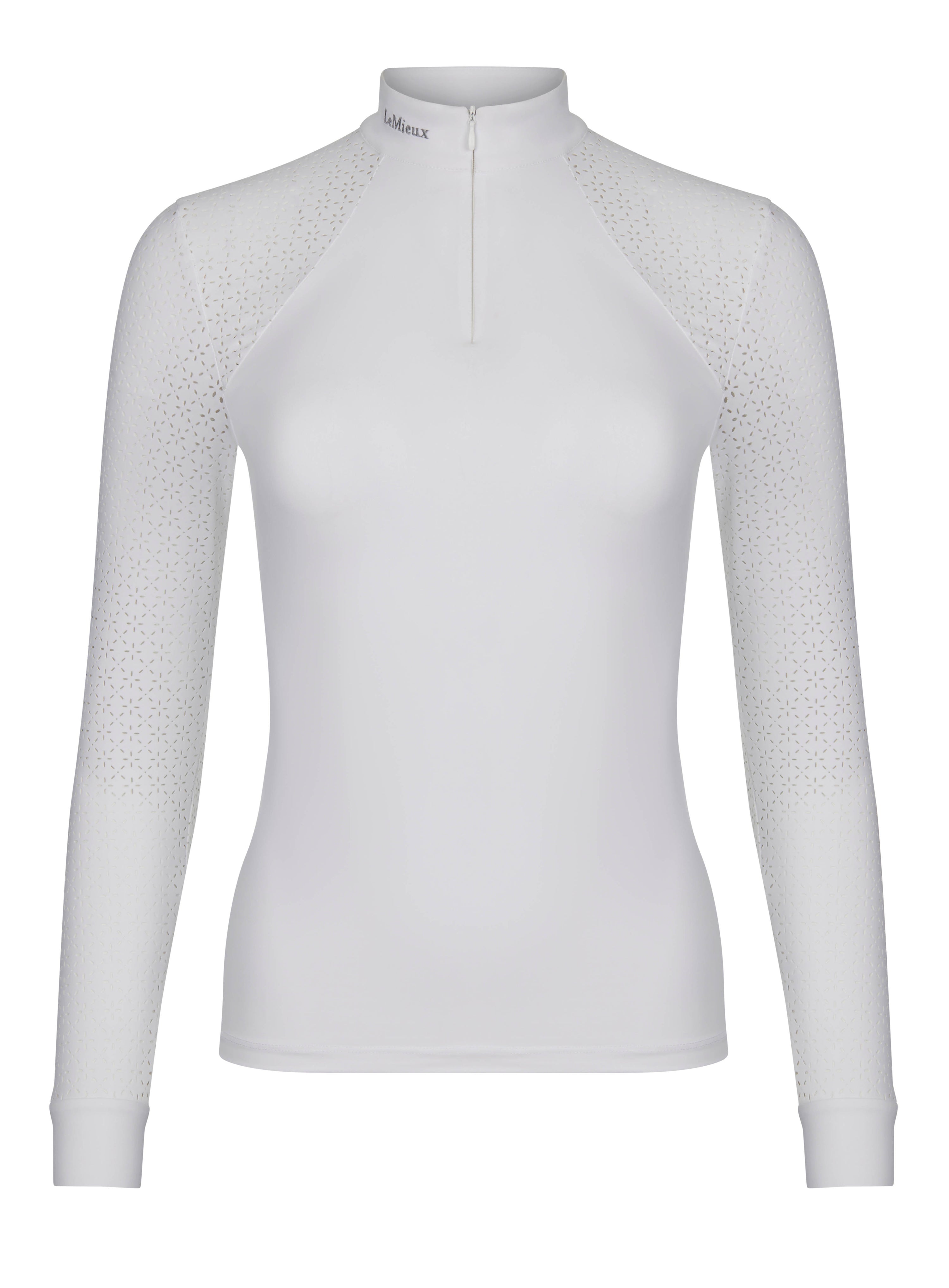 LeMieux Langarm Turniershirt Olivia Show Shirt Long Sleeve white
