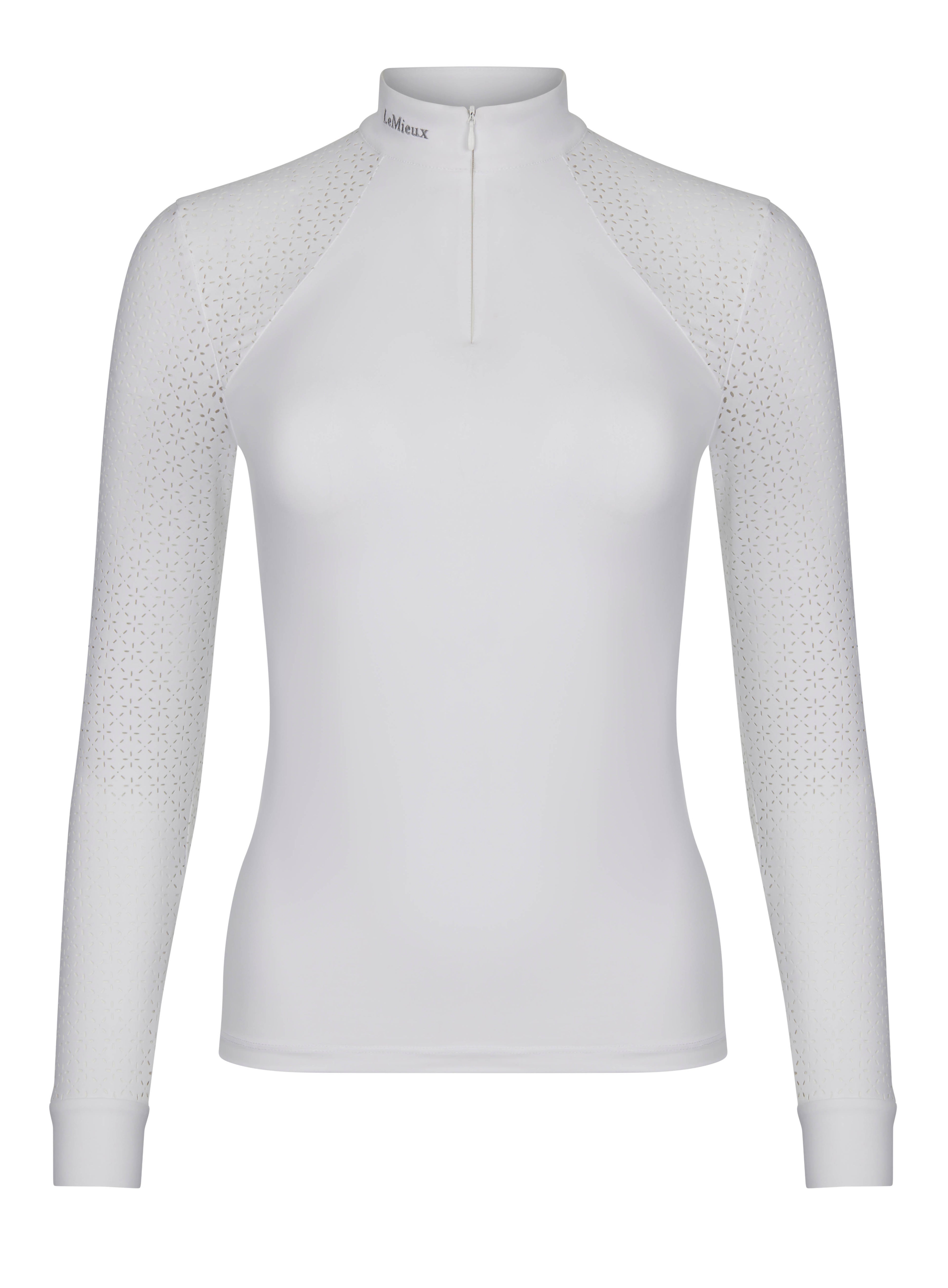 LeMieux Langarm Turniershirt Olivia Show Shirt Long Sleeve white