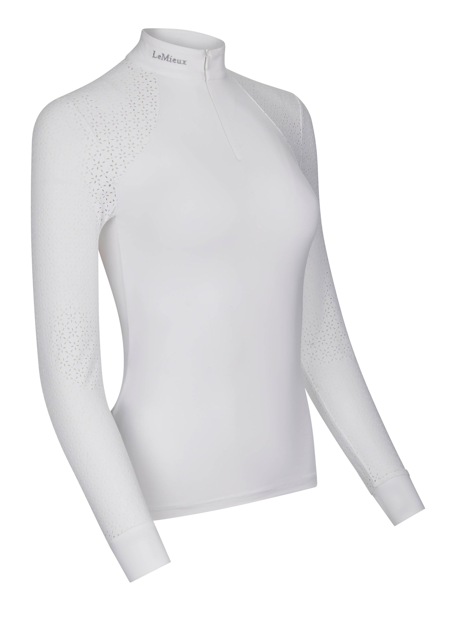 LeMieux Langarm Turniershirt Olivia Show Shirt Long Sleeve white