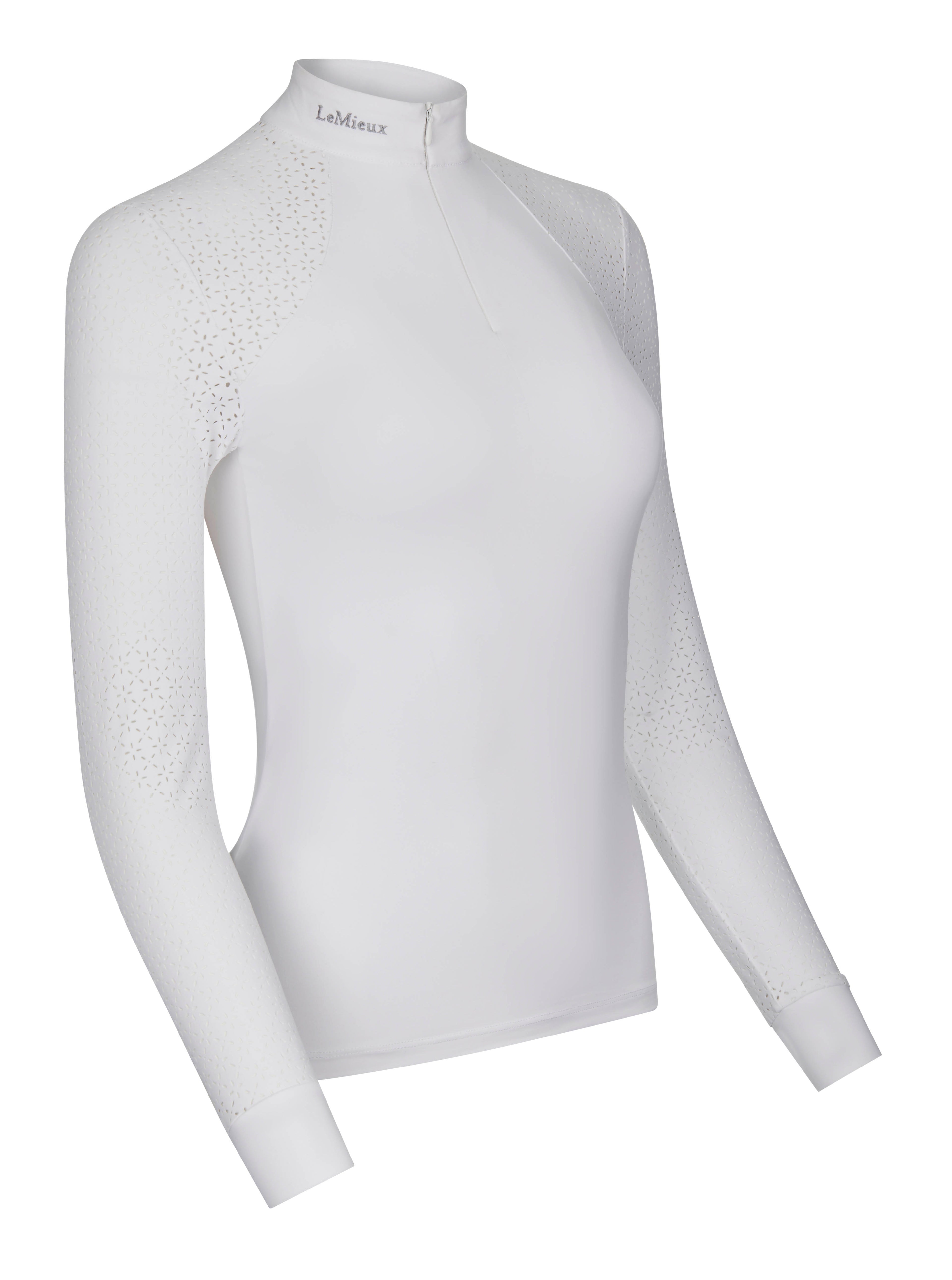 LeMieux Langarm Turniershirt Olivia Show Shirt Long Sleeve white