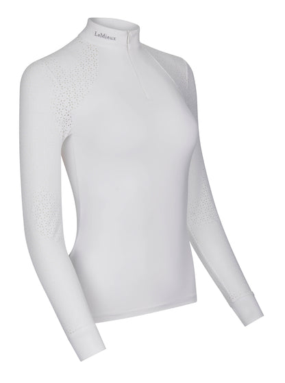 LeMieux Langarm Turniershirt Olivia Show Shirt Long Sleeve white