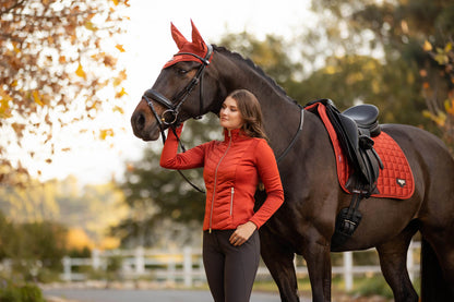 LeMieux Schabracke Loire Memory Satin Dressage Square sienna