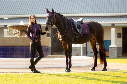 LeMieux Schabracke Loire Memory Satin Dressage Square fig