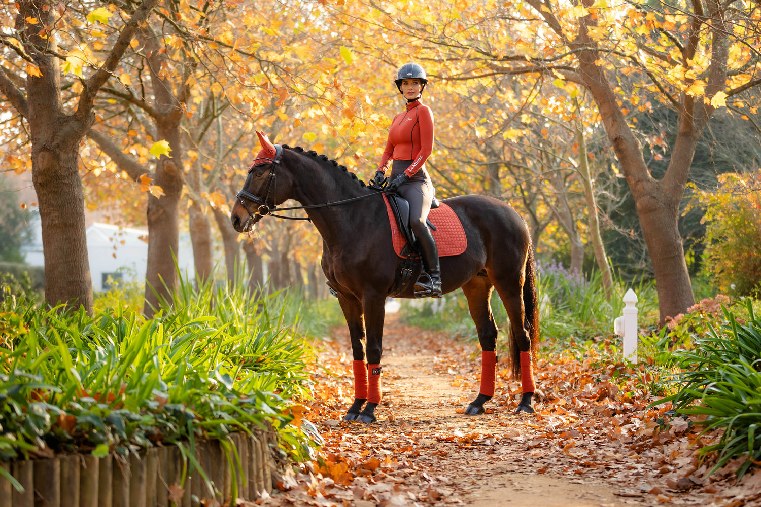 LeMieux Schabracke Luxury Suede Dressage Square sienna