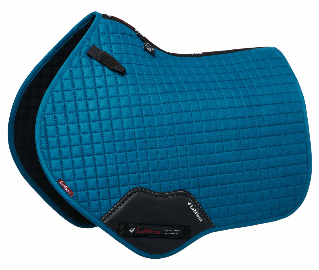 LeMieux Schabracke Luxury Suede Close Contact Square marine