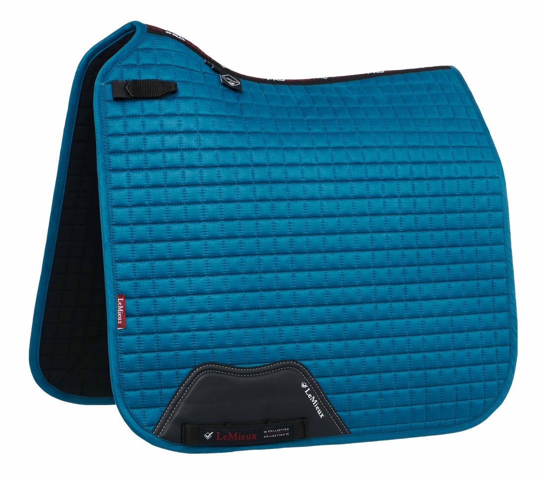 LeMieux Schabracke Luxury Suede Dressage Square marine