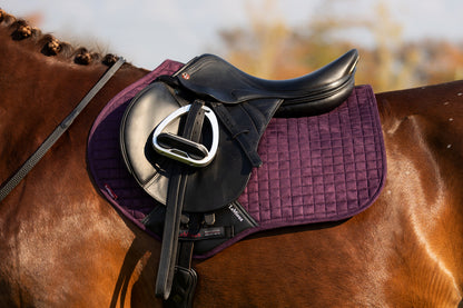 LeMieux Schabracke Luxury Suede Close Contact Square fig