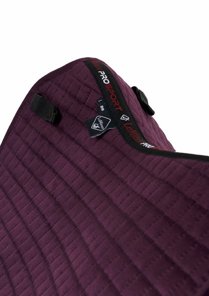 LeMieux Schabracke Luxury Suede Dressage Square fig