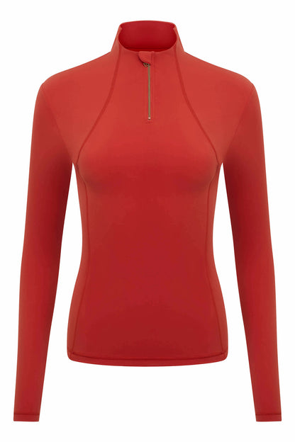 LeMieux Langarmshirt Liberte Zipped Neck Base Layer sienna
