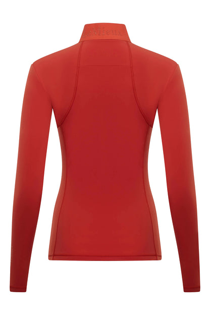 LeMieux Langarmshirt Liberte Zipped Neck Base Layer sienna