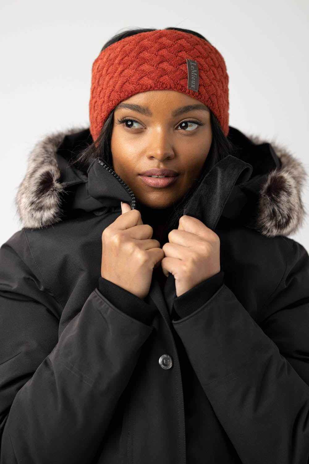 LeMieux Stirnband Cable Knit Headband sienna