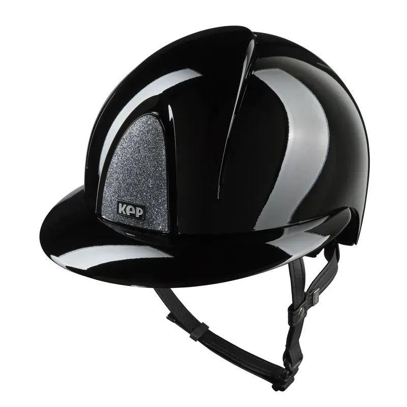 KEP Smart Nova Metal Polish Schwarz mit Star Glitzer Silber und Polo-Visier – Seitenansicht