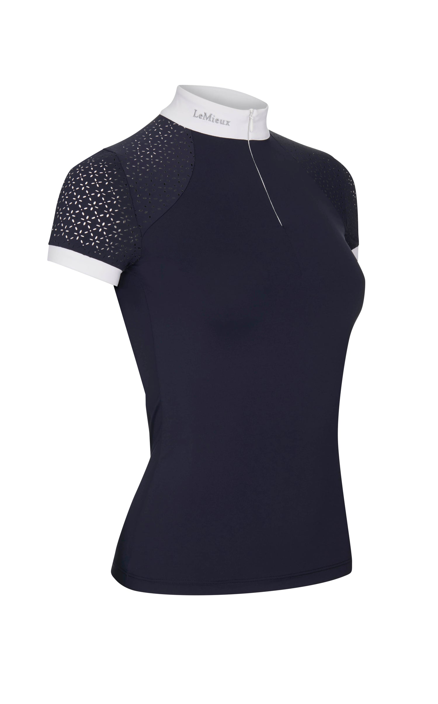 LeMieux Kurzarm Turniershirt Olivia Show Shirt Short Sleeve navy