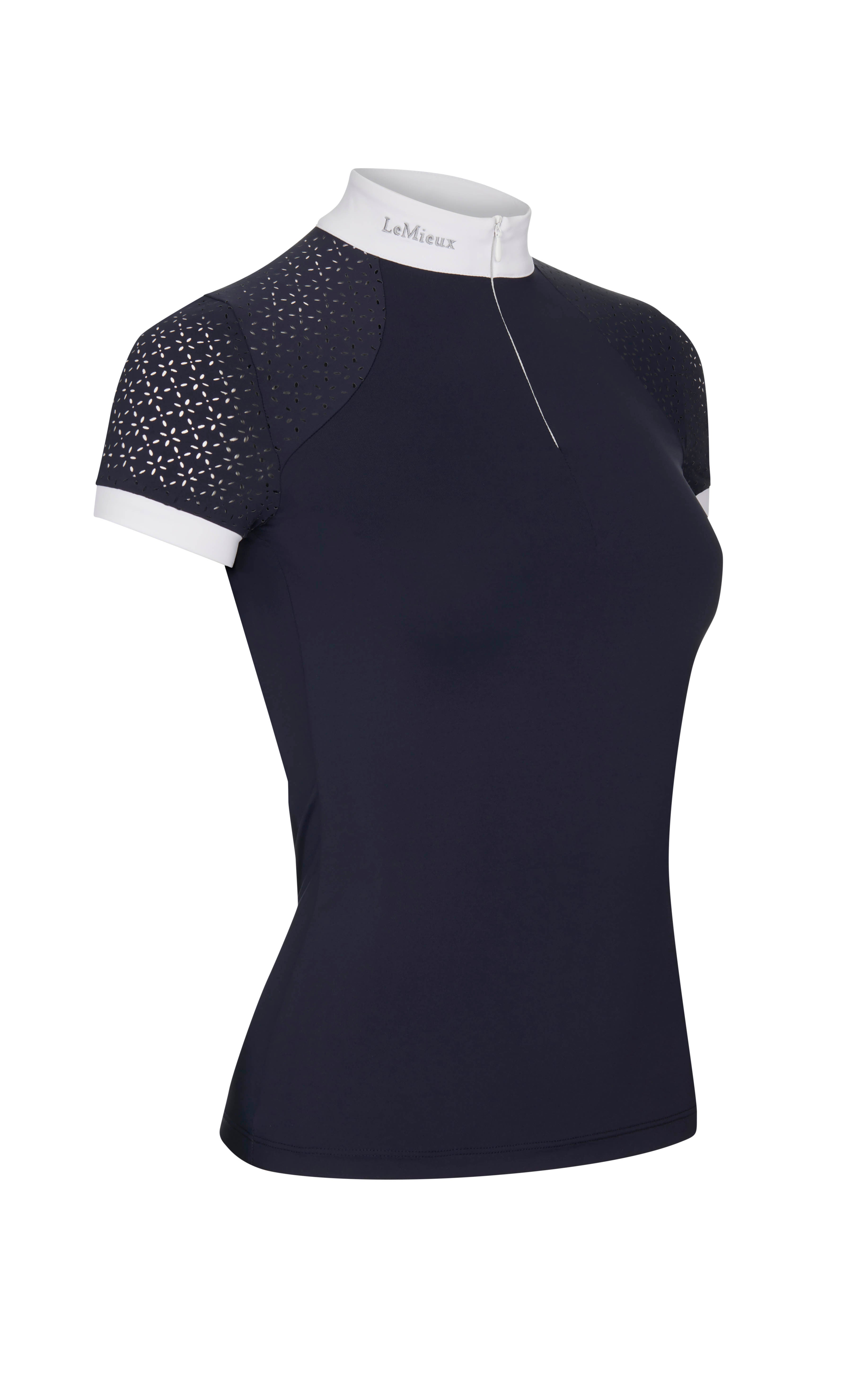 LeMieux Kurzarm Turniershirt Olivia Show Shirt Short Sleeve navy