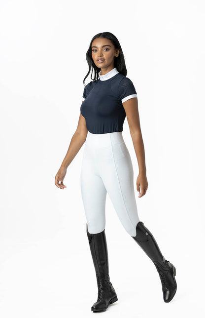 LeMieux Kurzarm Turniershirt Olivia Show Shirt Short Sleeve navy