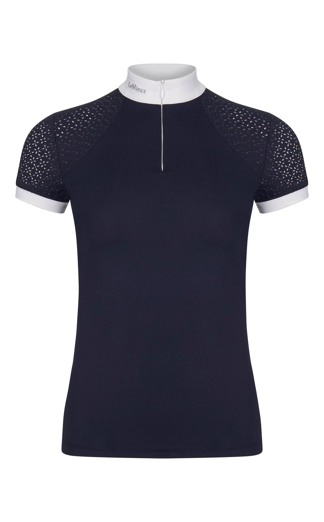 LeMieux Kurzarm Turniershirt Olivia Show Shirt Short Sleeve navy
