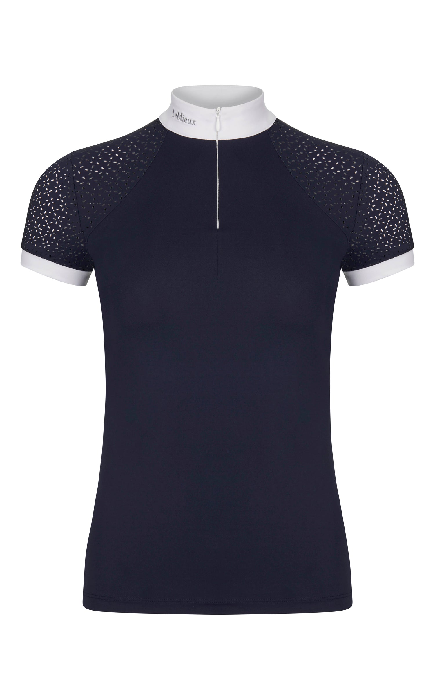 LeMieux Kurzarm Turniershirt Olivia Show Shirt Short Sleeve navy
