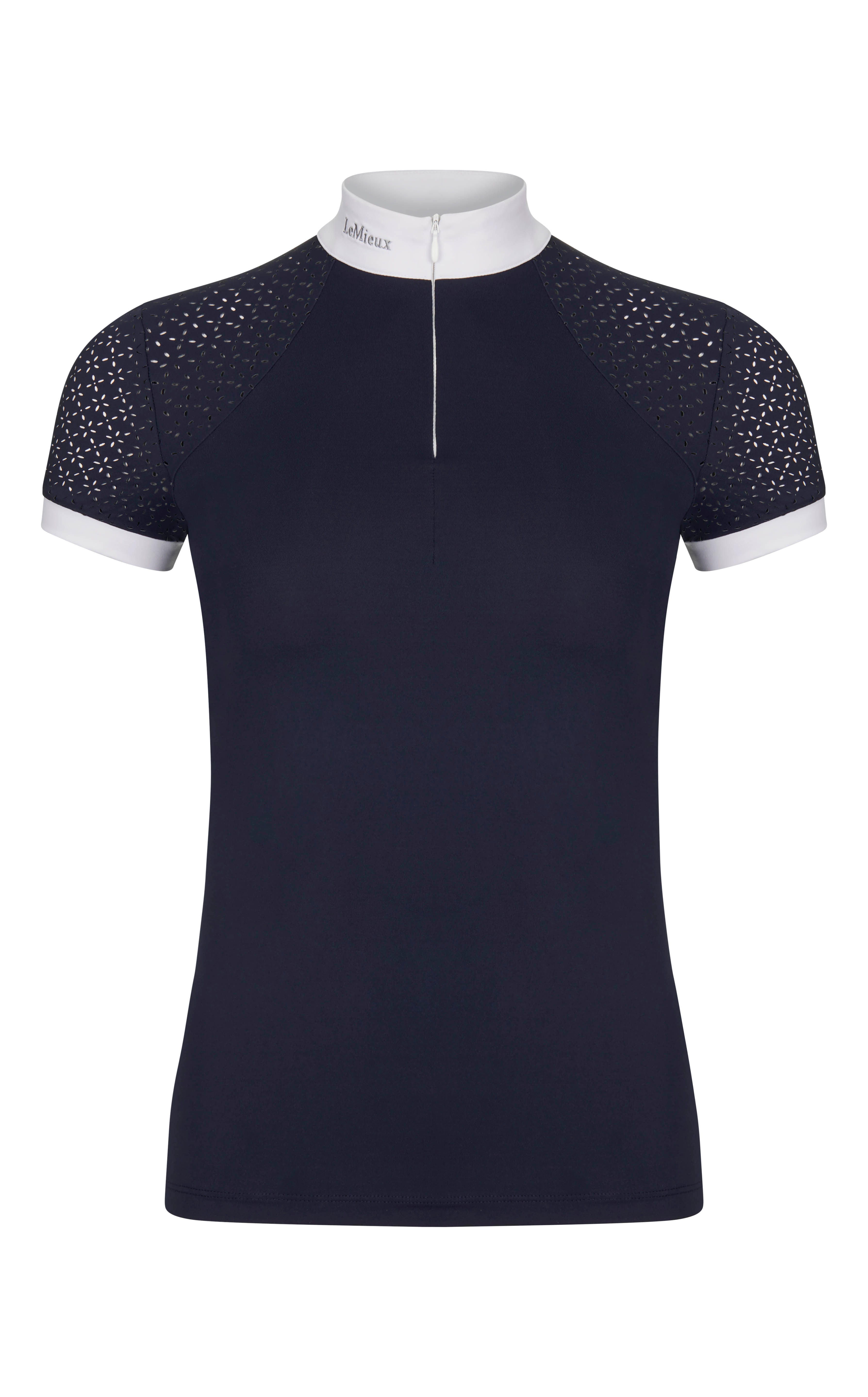 LeMieux Kurzarm Turniershirt Olivia Show Shirt Short Sleeve navy