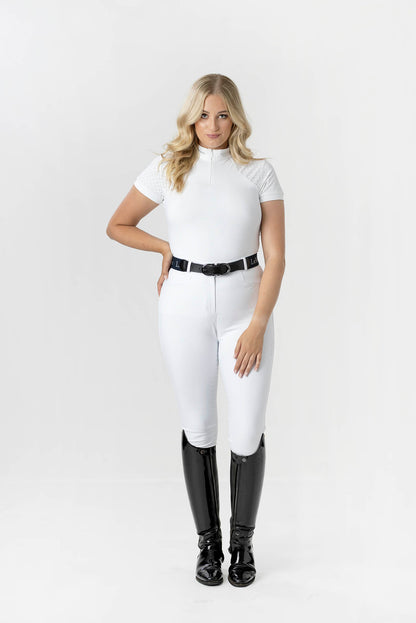 LeMieux Kurzarm Turniershirt Olivia Show Shirt Short Sleeve white
