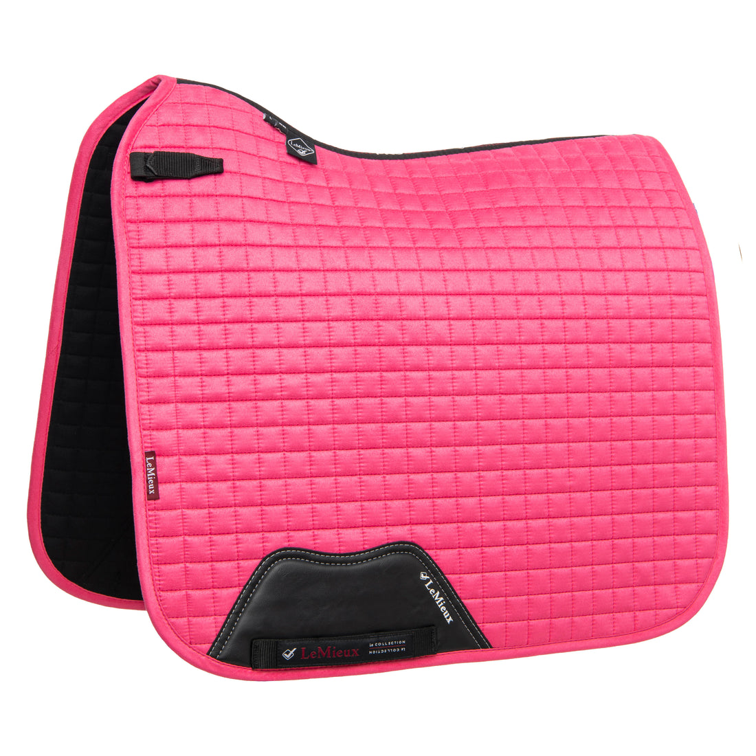 LeMieux Schabracke Luxury Suede Dressage Square watermelon