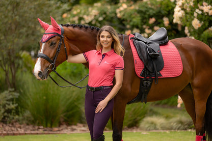 LeMieux Schabracke Luxury Suede Dressage Square papaya