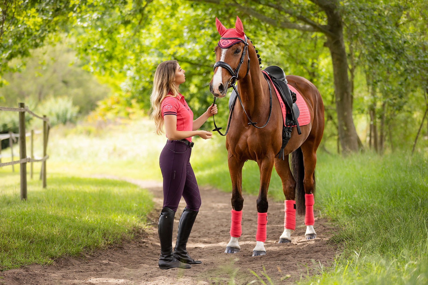 LeMieux Schabracke Luxury Suede Dressage Square papaya