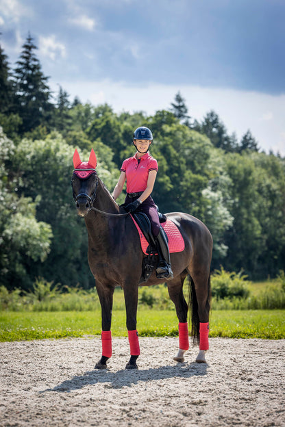 LeMieux Schabracke Luxury Suede Dressage Square papaya