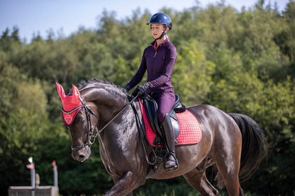 LeMieux Schabracke Luxury Suede Dressage Square papaya