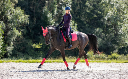 LeMieux Schabracke Luxury Suede Dressage Square papaya