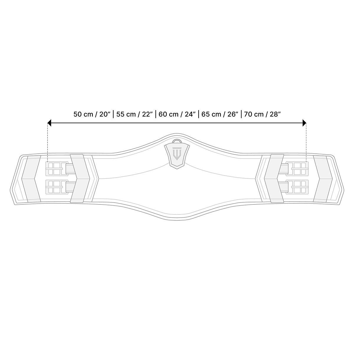 Winderen Dressursattelgurt Pressure-Relief braun