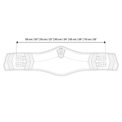 Winderen Dressursattelgurt Pressure-Relief braun