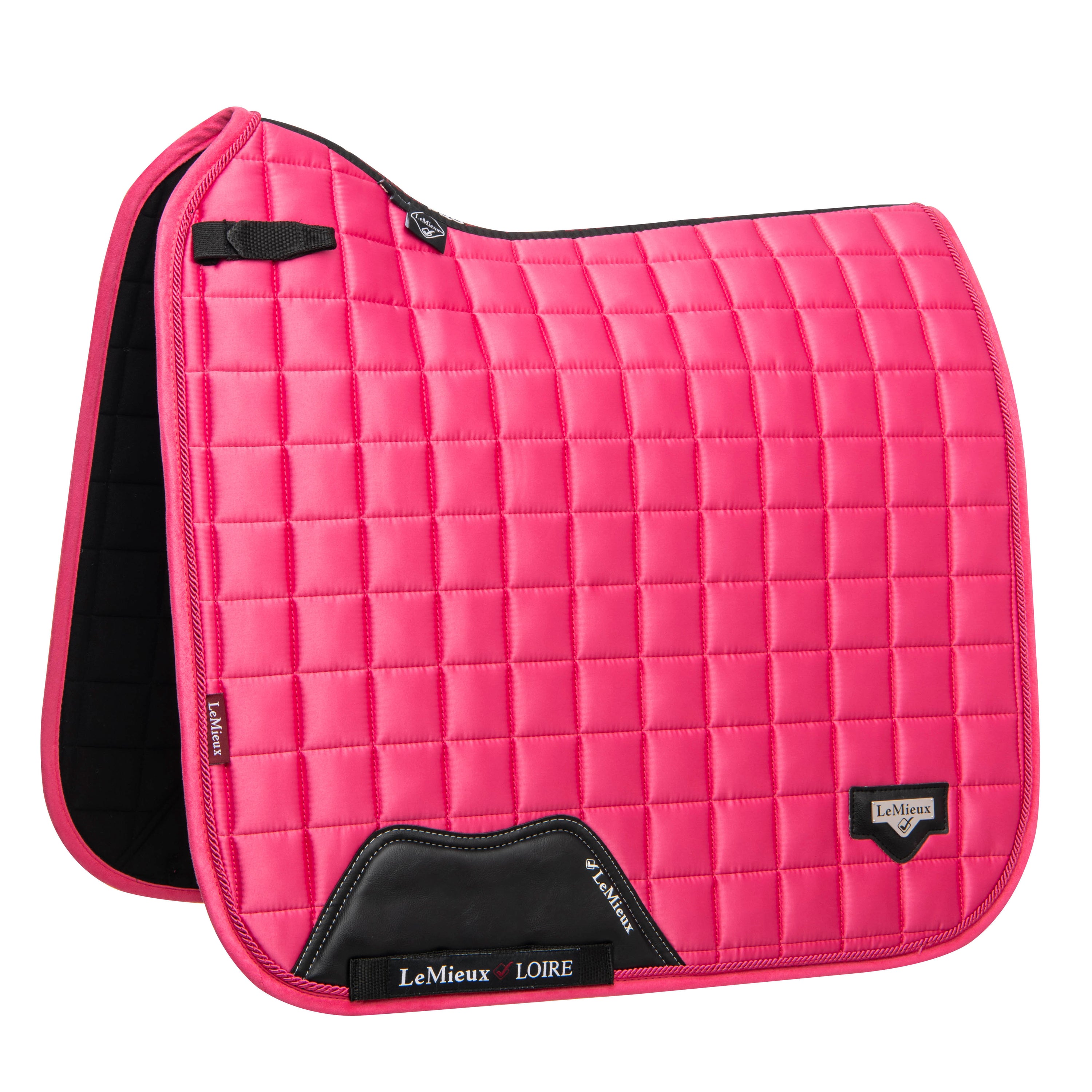 LeMieux saddle pad Loire Classic Satin Dressage Square watermelon